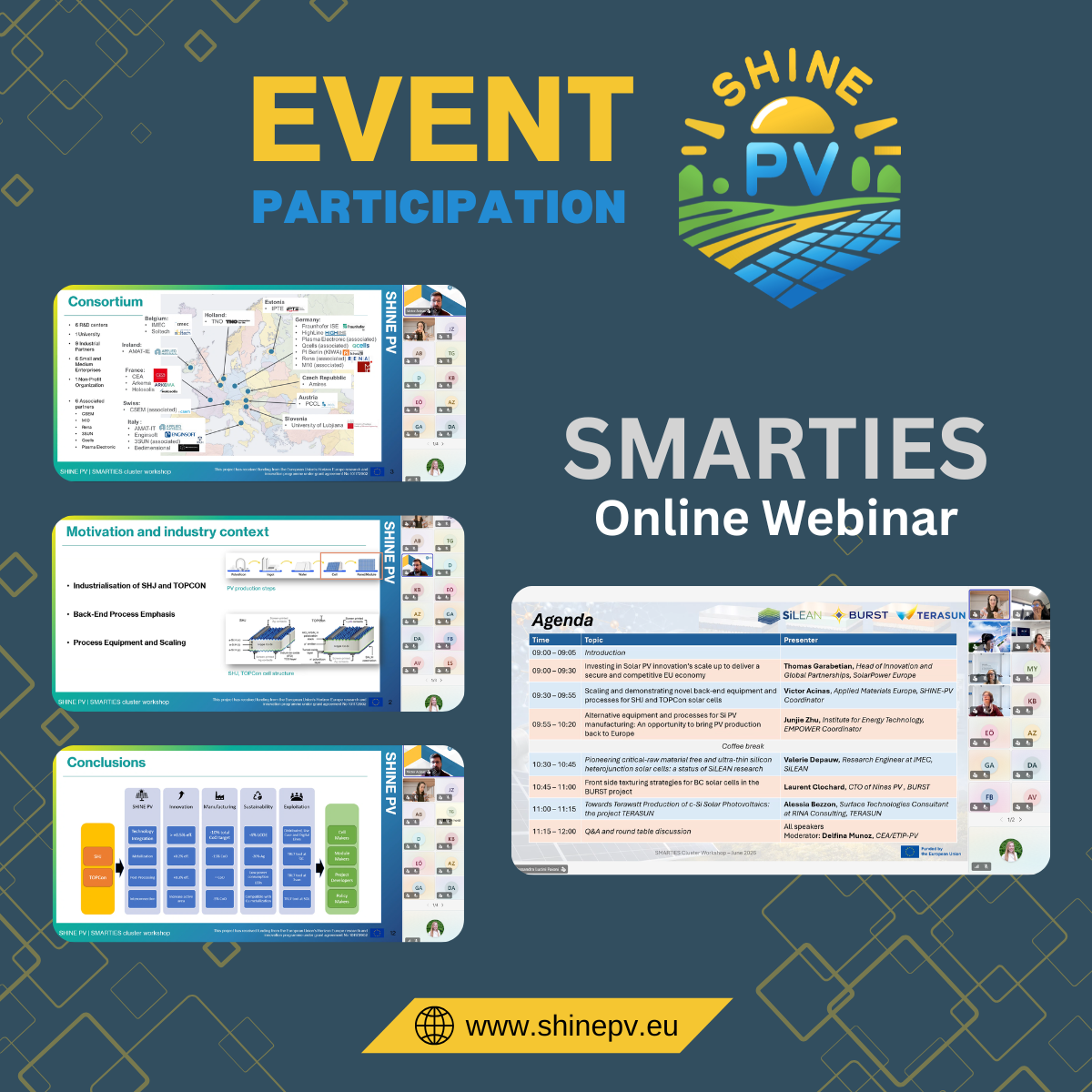 ☀️ SHINE PV at the SMARTIES Cluster Workshop